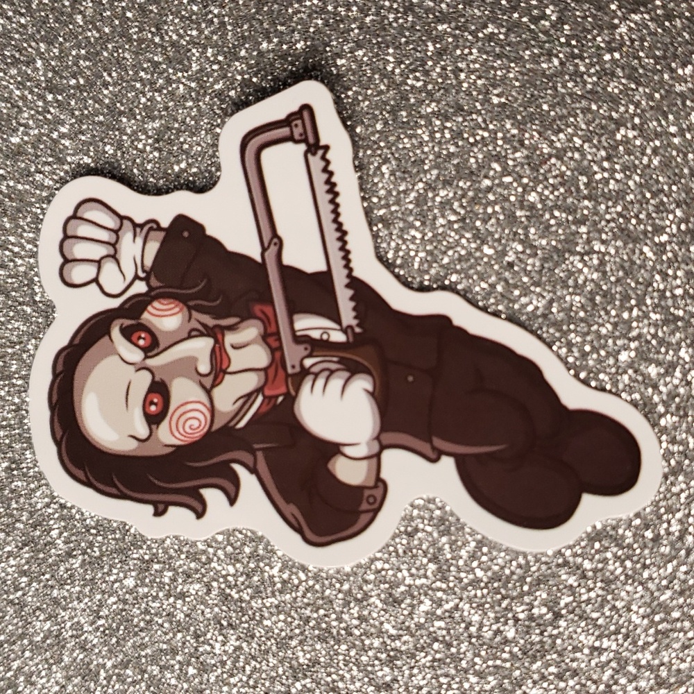 HORROR MOVIE waterproof sticker Saw Jigsaw